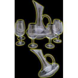 Service à vin carafe et verres Modèle Bouquet