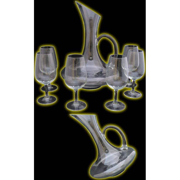 Service à vin carafe et verres Modèle Bouquet