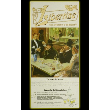 Coffret Libertine Fleur d'Absinthe 70cl verres et cuillères dos