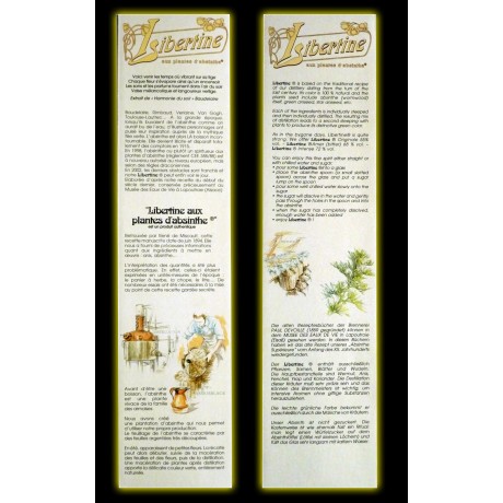 Coffret Libertine Fleur d'Absinthe 70cl verres et cuillères côtés