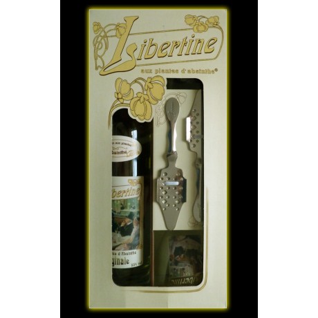 Coffret Libertine Originale 70cl verres et cuillères étui