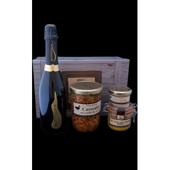 Coffret authentique foie gras, cassoulet et Prosecco Bottega