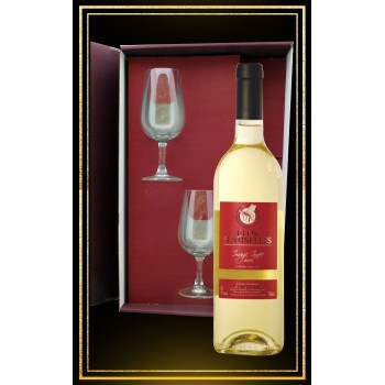 Coffret cadeau Image Innée, 2 verres à vin et Hydromel moelleux 75cl