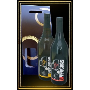 Coffret cadeau vins du moyen age Hypocras Blanc et rouge 75cl
