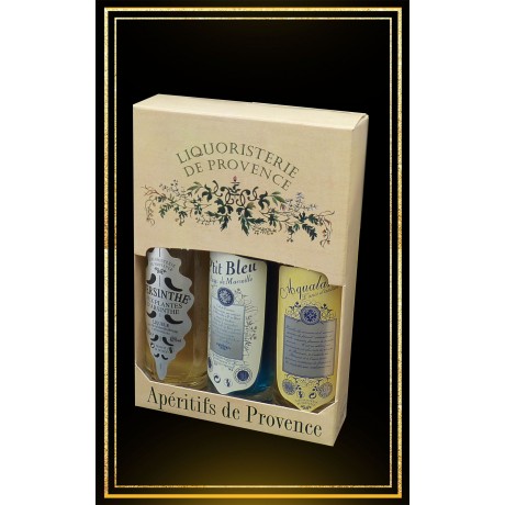 Coffret Anis de Provence 3x10cl Anis, Pastis et Absinthe