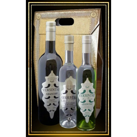 Coffret Les 3 Absinthes Versinthe, La Blanche et la Verte