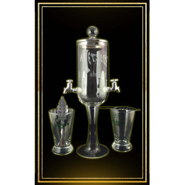 Service Petite fontaine à absinthe 2 robinets et 2 verres à Versinthe