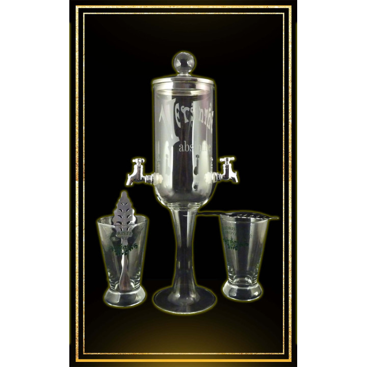 Service Petite fontaine à absinthe Bouteille Blanche de Versinthe 10cl