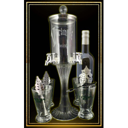 Service Fontaine à absinthe 4 robinets Bouteille Versinthe 70cl