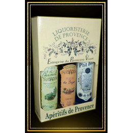 Coffret cadeau P'tit Bleu, Fleur de figue et liqueur de d'angélique 3x10cl