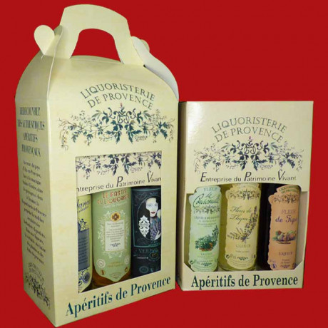 Coffret dégustation anis, pastis, versinthe et 3 liqueurs de Provence