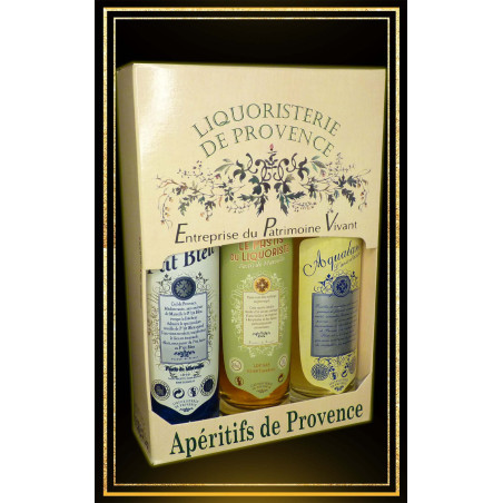 Coffret cadeau Aqualanca P'tit Bleu et Pastis du Liquoriste 3x10cl