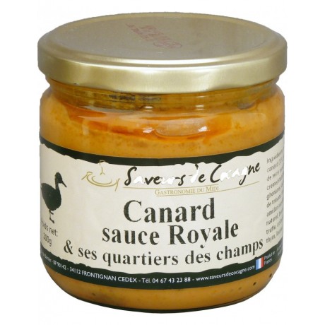 Canard sauce royale et ses quartiers des champs 300