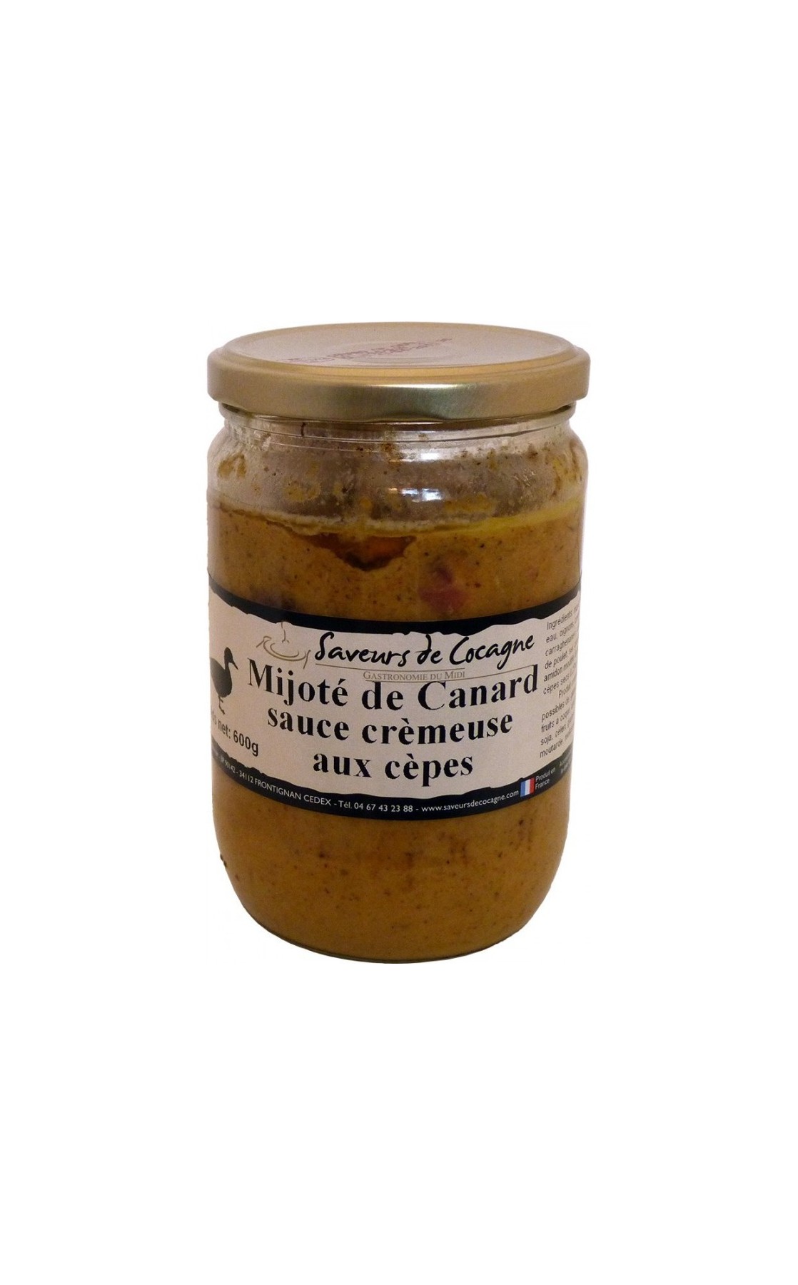 Mijoté de Canard sauce crémeuse aux cèpes 600g