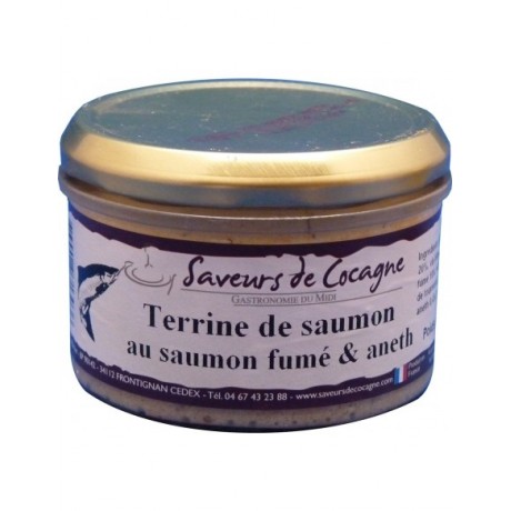 Terrine de saumon au saumon fumé et aneth 180g