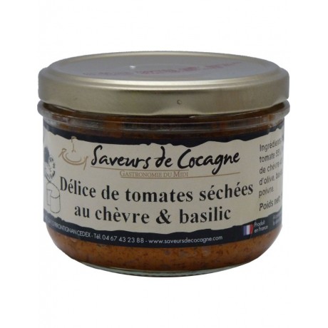 Délice de tomates séchées au chèvre et basilic 180g