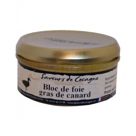 Bloc de foie gras de canard en verrine 130g