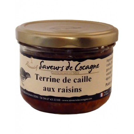 Terrine de caille aux raisins 180g